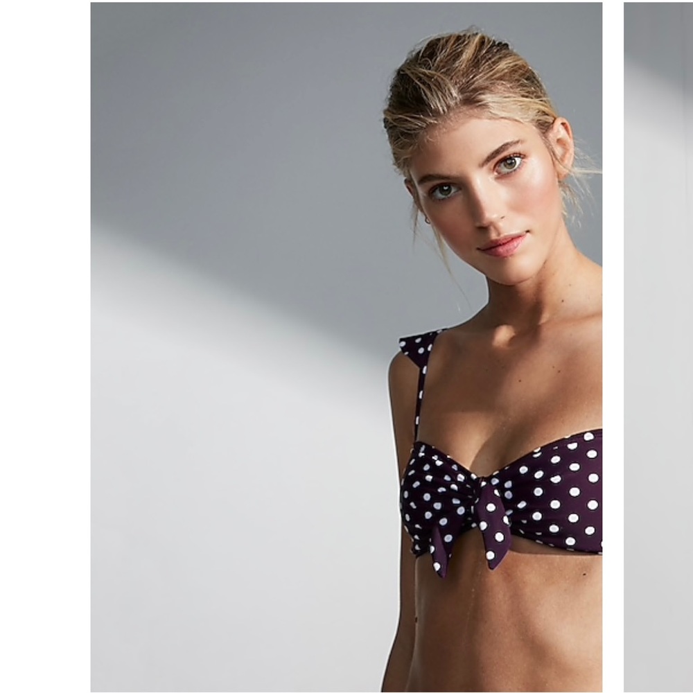Express purple polka dot bikini